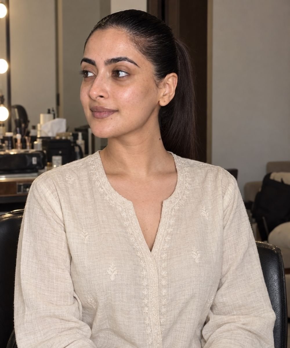 Before Indian bridal makeup